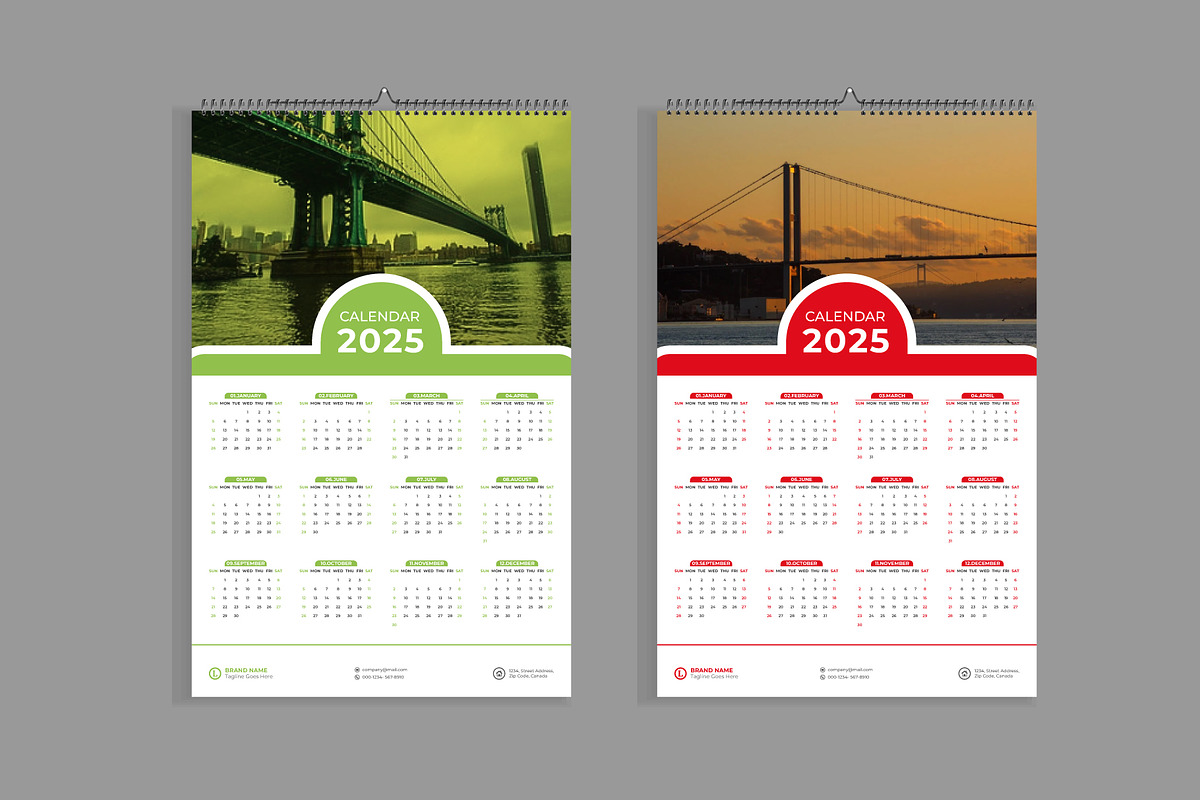 Wall Calendar 2025, a Stationery Template by Lakhan1998 (Photo 4 of 4)