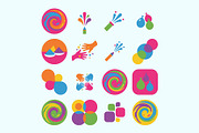 Colorful Circular Vector Icon Set, a Duotone Icon by FlyeredTemplate (Thumbnail 2 of 7)