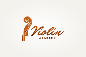 violin headstock neck of cello logo, a Branding & Logo Template by Blazybone