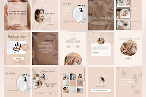 Skincare Instagram Template Canva