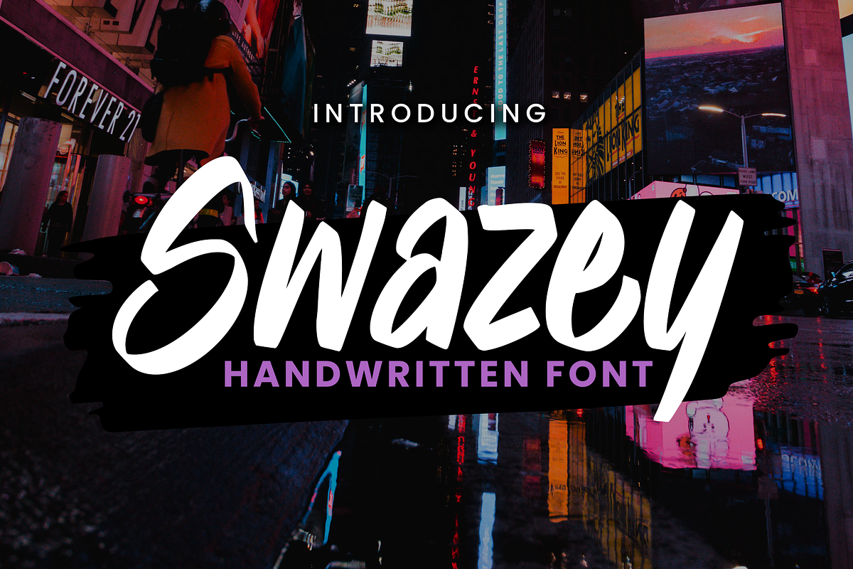 Swazey Playful Handwritten Font, a Handwritten Font by Graphue (Photo 1 of 9)