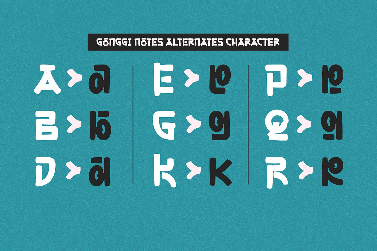 Gonggi Notes, a Symbol Font by Ditatype (Photo 10 of 11)