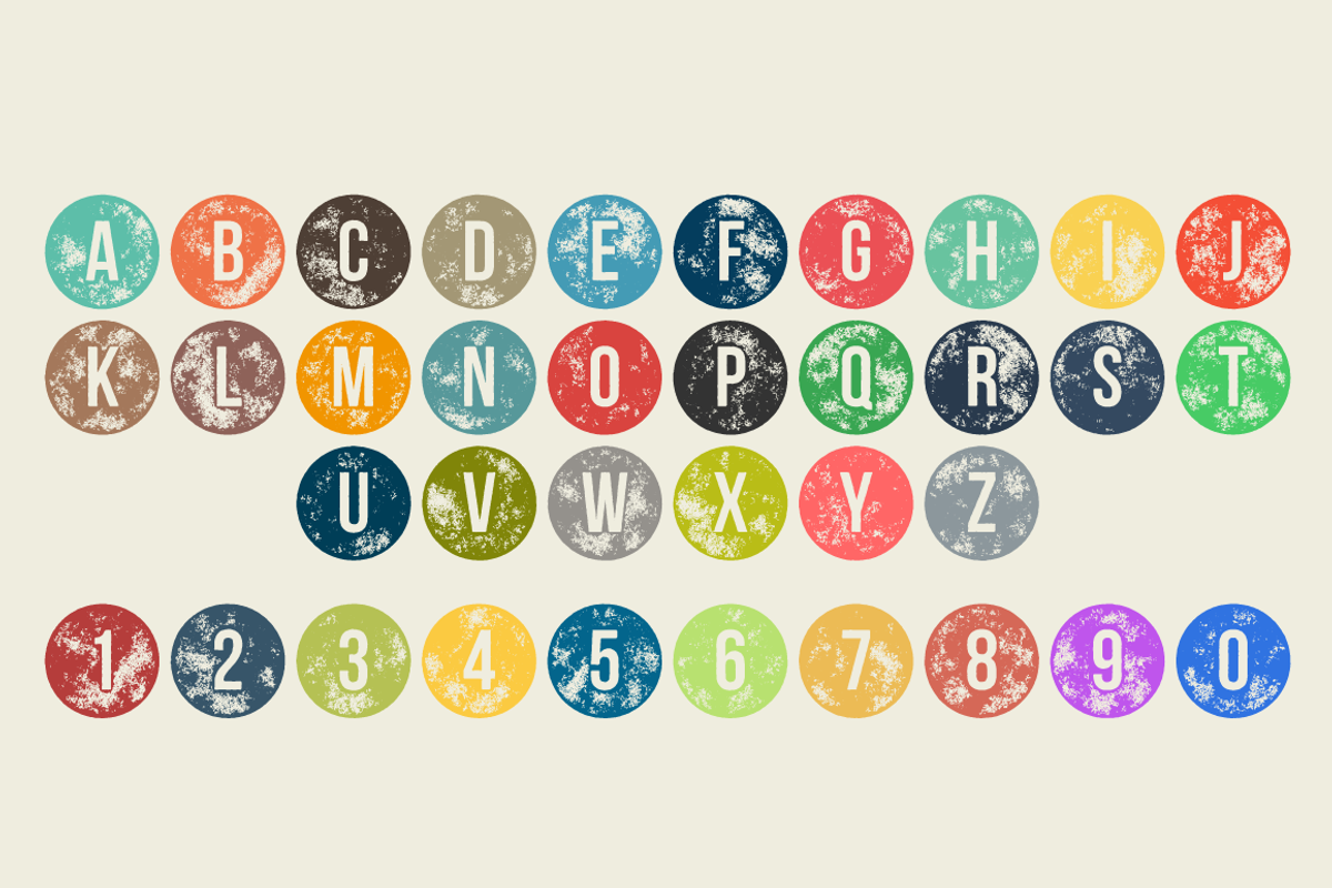 Circular Stamp Retro Vector Type, a Graphic by Lukino (Photo 2 of 2)