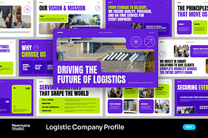 Purple Logistic Company Profile KEY, a Presentation Template by Neermana
