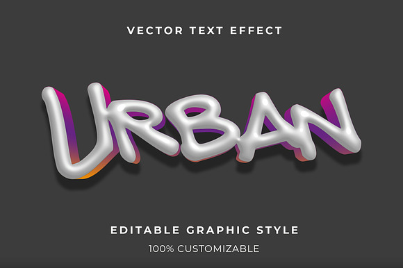 Glossy Bubble Graffiti Text Effect preview 3