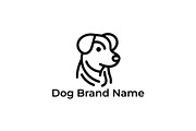 Dog profile outline branding mark, a Branding & Logo Template by Vectorium Studio (Thumbnail 1 of 2)