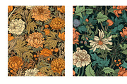 Seamless pattern with flowers, an Illustration by Pundateam (Thumbnail 5 of 5)