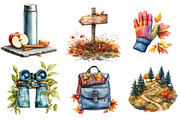 Autumn Nature Walk Clipart, an Illustration by CreationArt (Thumbnail 3 of 5)