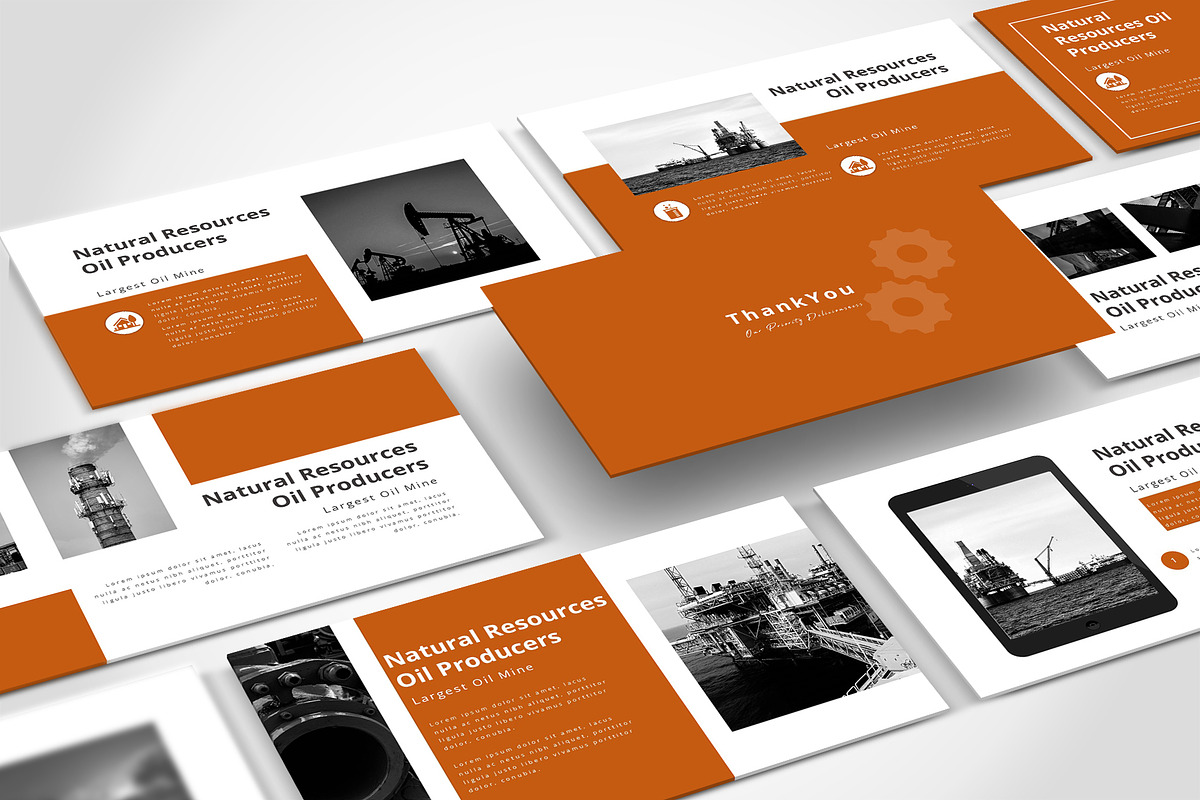 Mining Gas and Oil GoogleSlide, a Presentation Template by Glowin_studio (Photo 1 of 3)