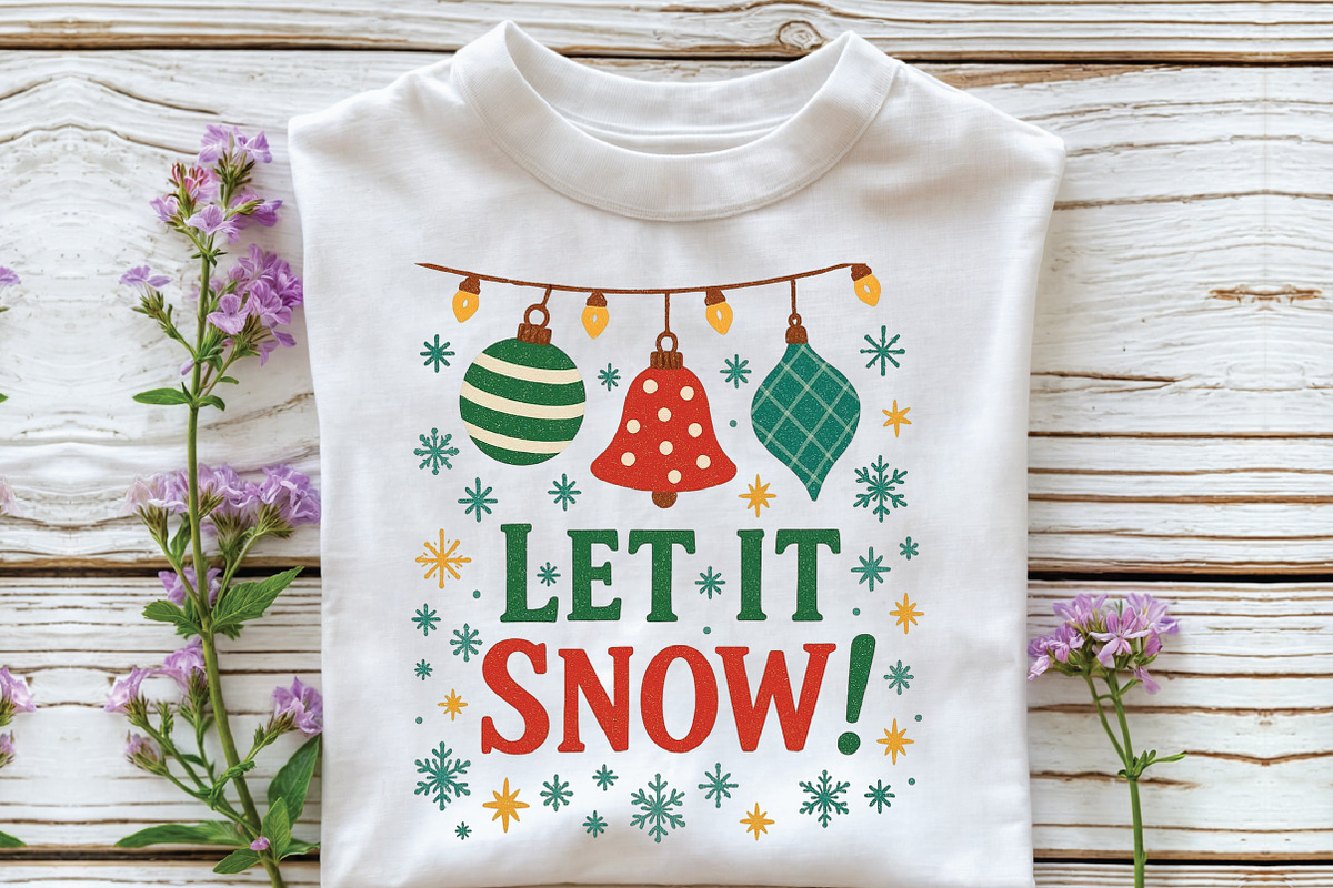 Let It Snow, Christmas PNG, an Illustration by CraftArtStudio (Photo 2 of 4)