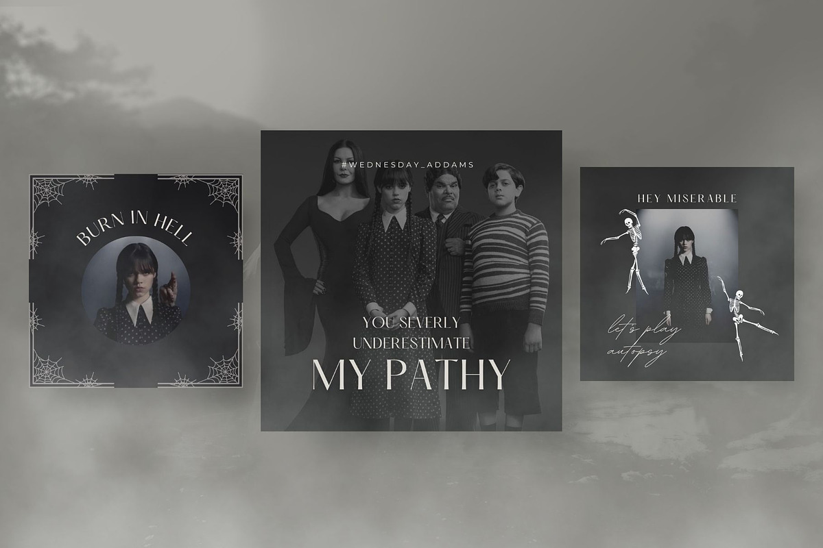 Wednesday ADDAMS Instagram CANVA preview 2