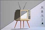 Retro Tv Mockup Pack, a Household Mockup by GraphicVil (Thumbnail 6 of 23)