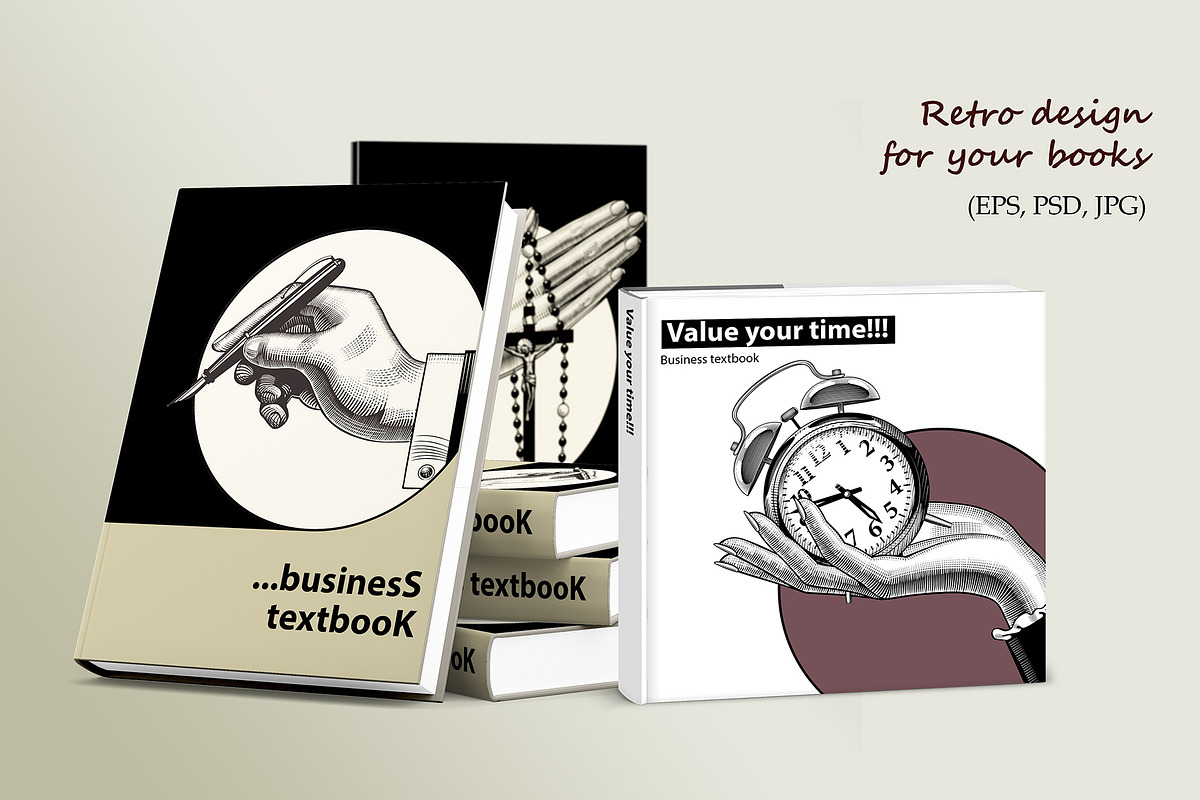 Vintage Engraved Hands Vector Set, a Person Illustration by Retro Graphic Box (Photo 8 of 8)