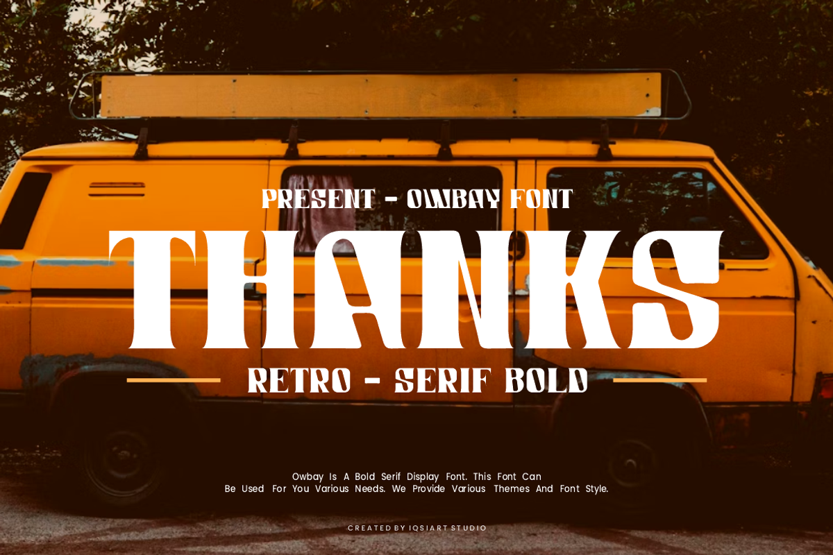 Owbay - Serif Bold Font, a Serif Font by Iqsiart Studio (Photo 7 of 7)