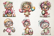 Whimsical Easter Grandma Clipart, an Illustration by RobertsArt (Thumbnail 5 of 6)
