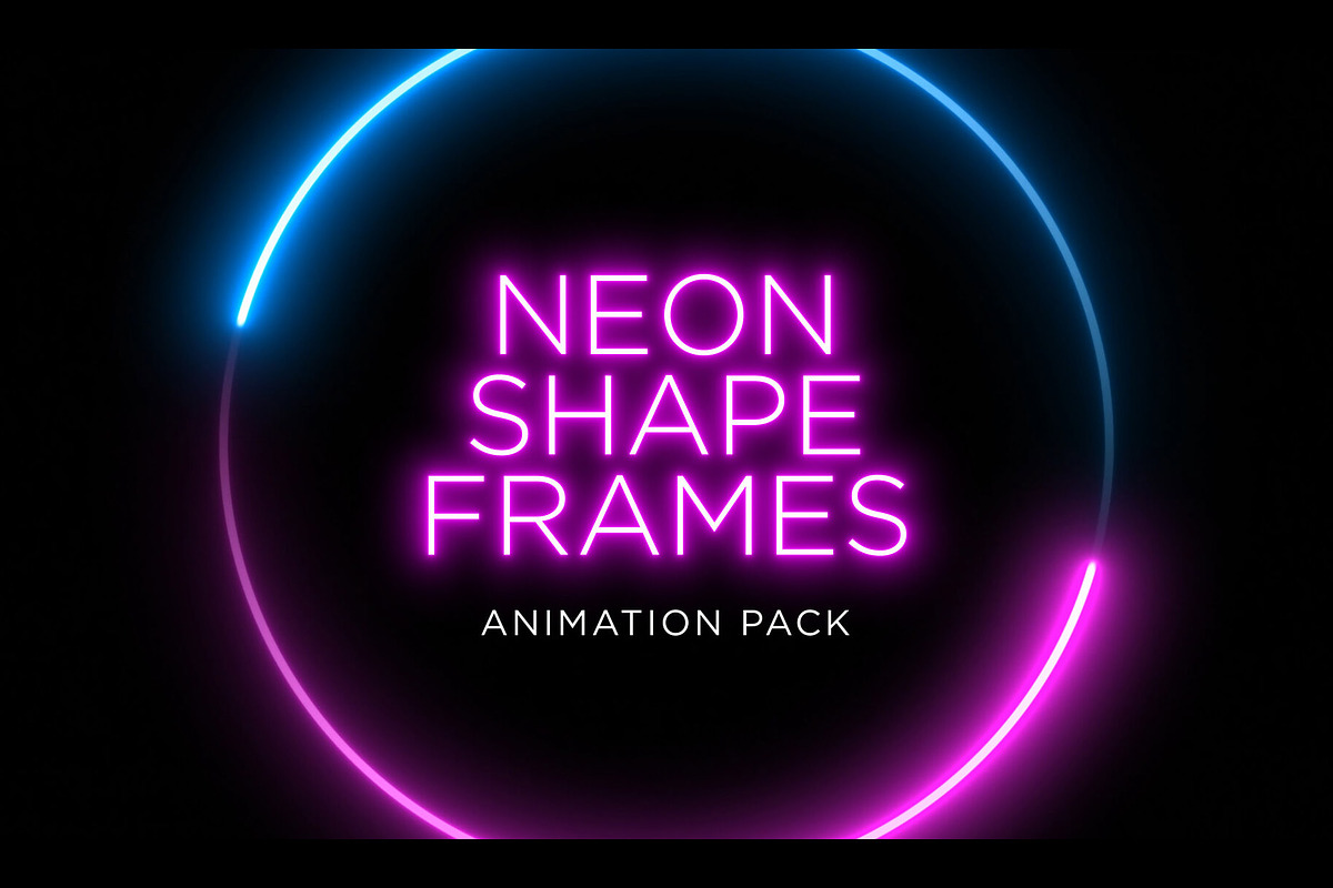Neon Frame Loops – Shape Animations, a Background Graphic by Enchanted Studios (Photo 1 of 4)