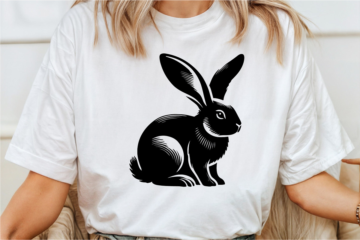 Easter Bunny SVG Silhouette Vector B, an Illustration by Rose Art (Photo 3 of 5)