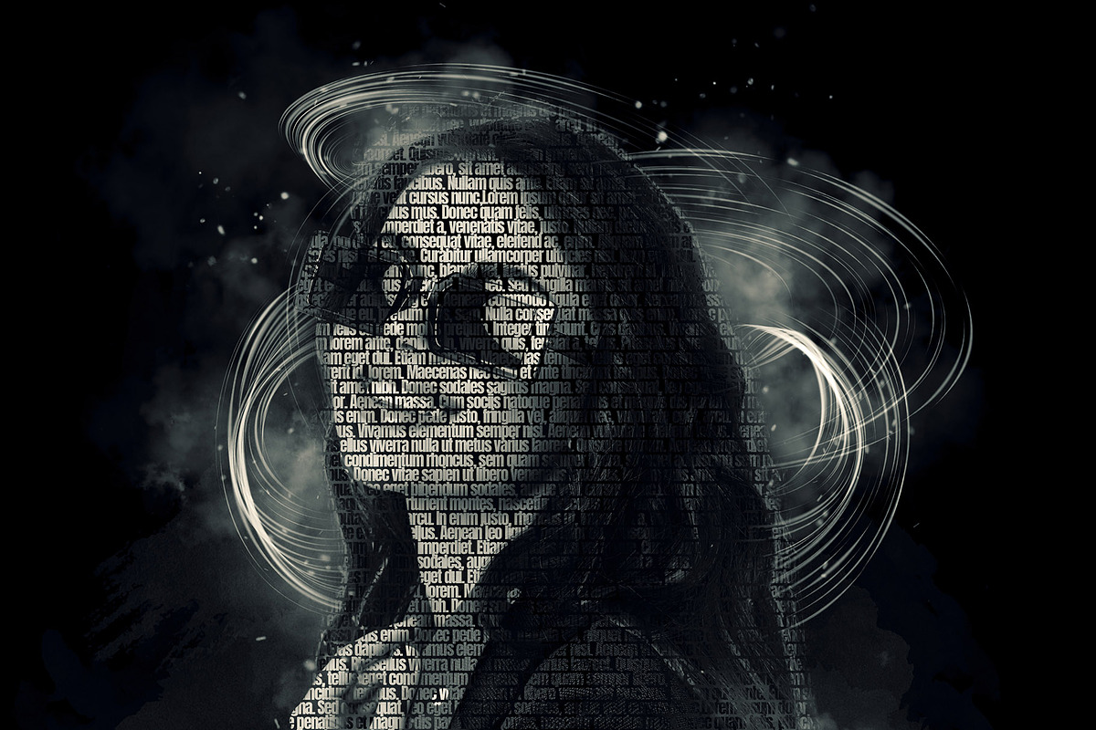 Text Portrait Photo Effect, an Action Add-On by Photoshop Action (Photo 14 of 14)