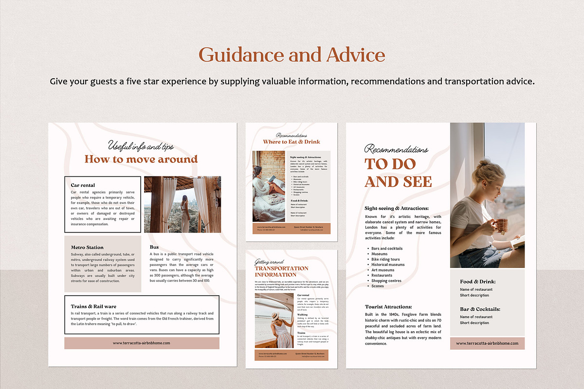 Airbnb Welcome Guest Book Canva, a Presentation Template by Emmart Studio (Photo 5 of 6)