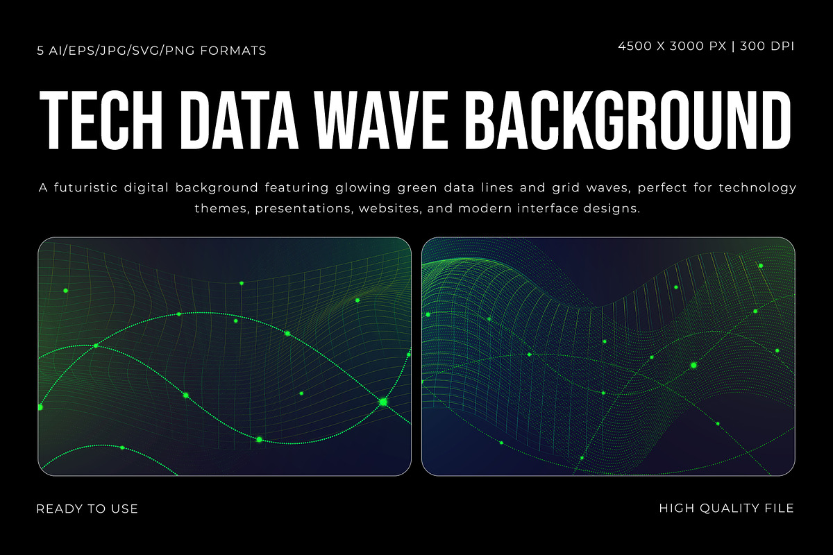 Tech Data Wave Background, a Background Graphic by Pitchlook.Studio (Photo 1 of 2)
