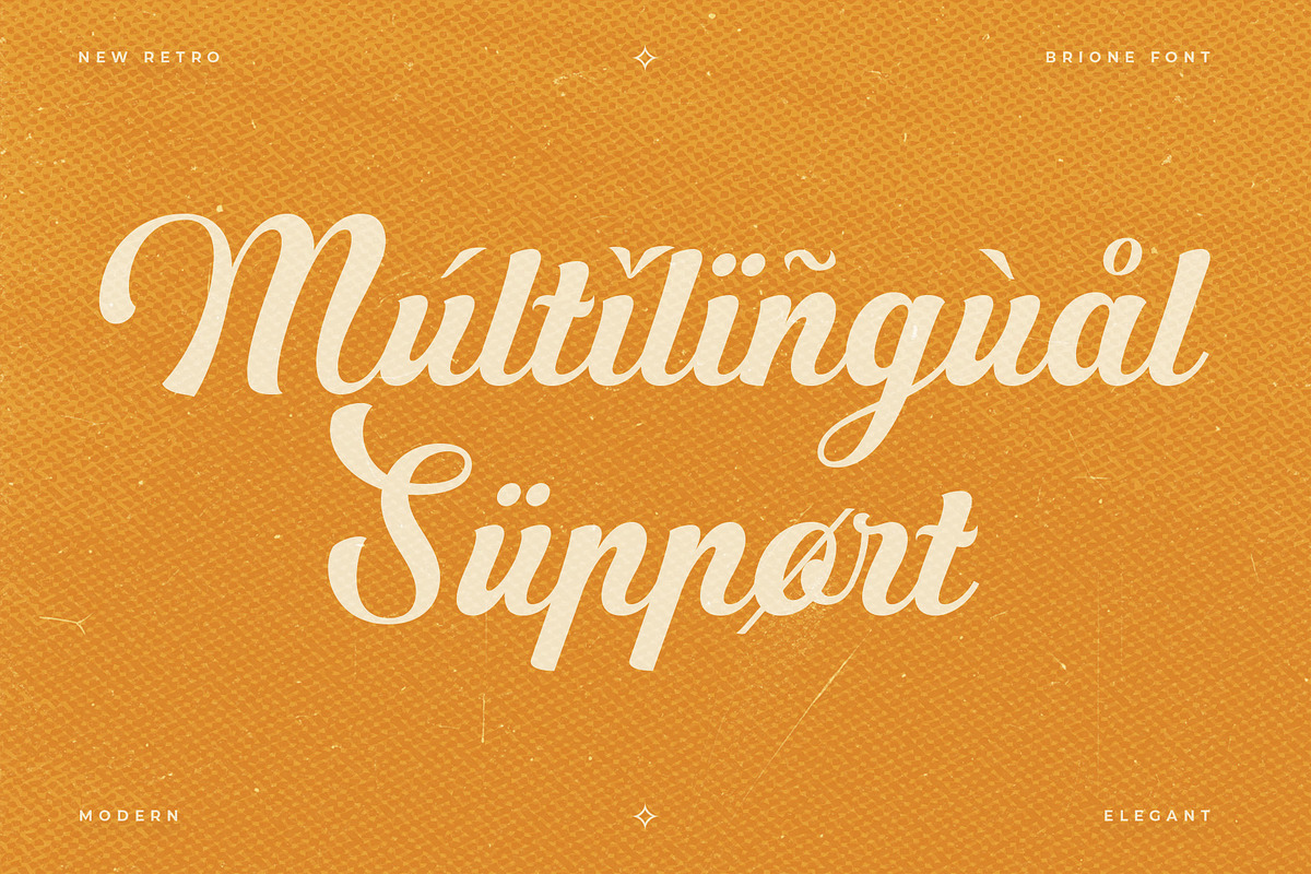 Brione — Retro Bold Script, a Script Font by Krismagraph (Photo 8 of 10)