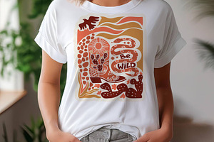Cowboy Printable Cut file Be Wild, an Illustration by TanchaArt