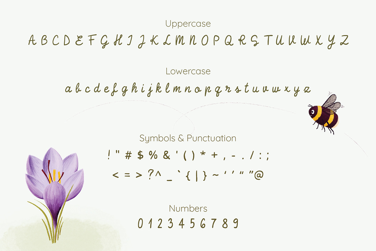 Sleepy Bumblebee, a Script Font by Jelena Sardi (Photo 2 of 4)