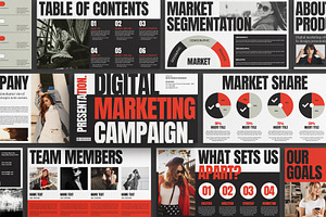 Digital Marketing Campaign Template, a Presentation Template by E-Type