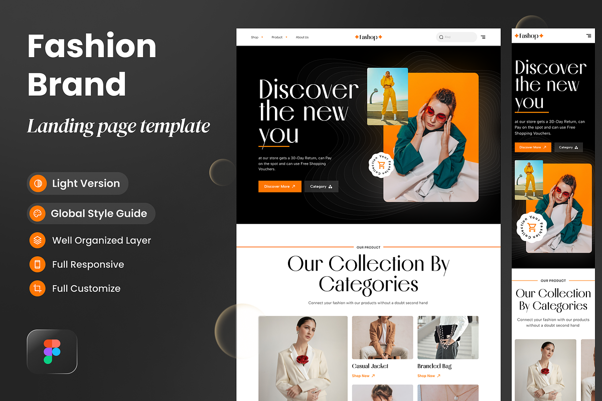 Fashion Brand Landing Page, a Landing Page Template by SLAB! Design (Photo 1 of 5)