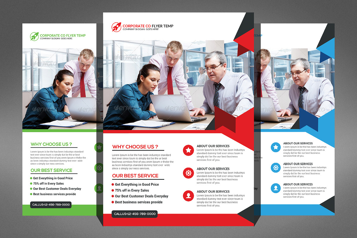 66 Corporates Flyers Bundle, a Flyer Template by Graphic Templates (Photo 55 of 67)