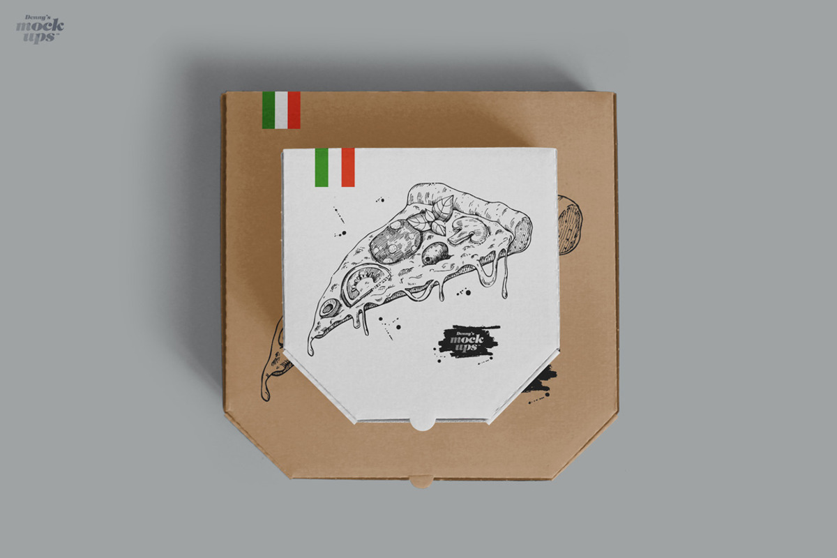 Pizza Box Mockup, a Product Mockup by Denny's Mock-ups (Photo 9 of 12)