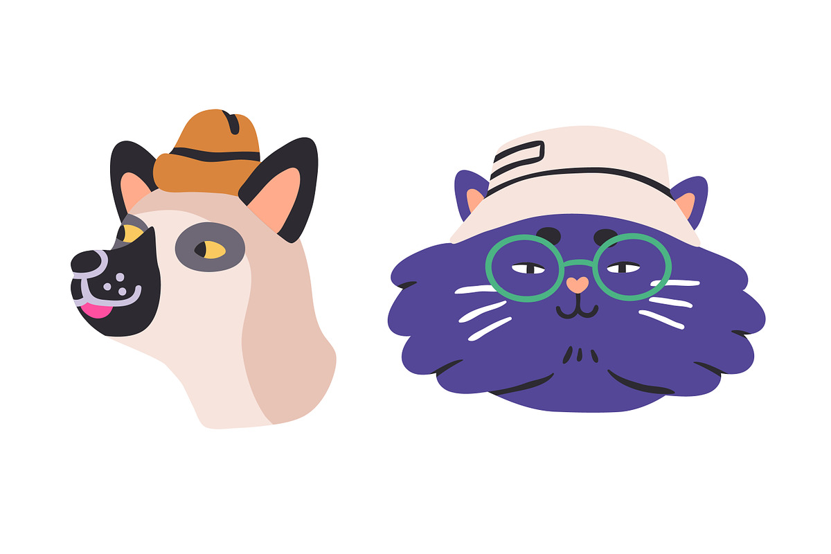Cute, funny animals avatars set, an Animal Illustration by Good Studio (Photo 4 of 6)