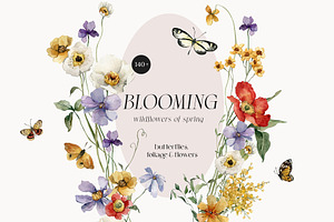 BLOOMING wildflowers of spring