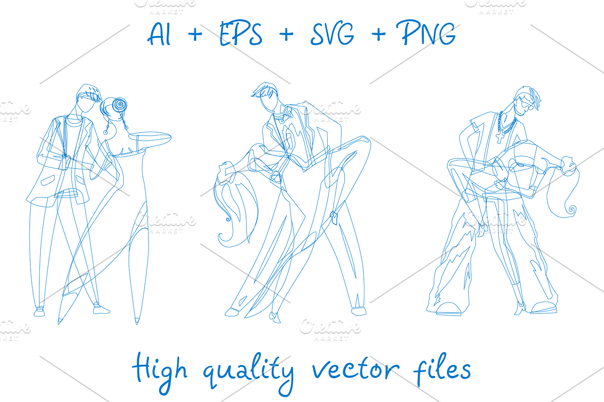 Vector dance couples illustrations, a Person Illustration by Art of Sun (Photo 3 of 3)