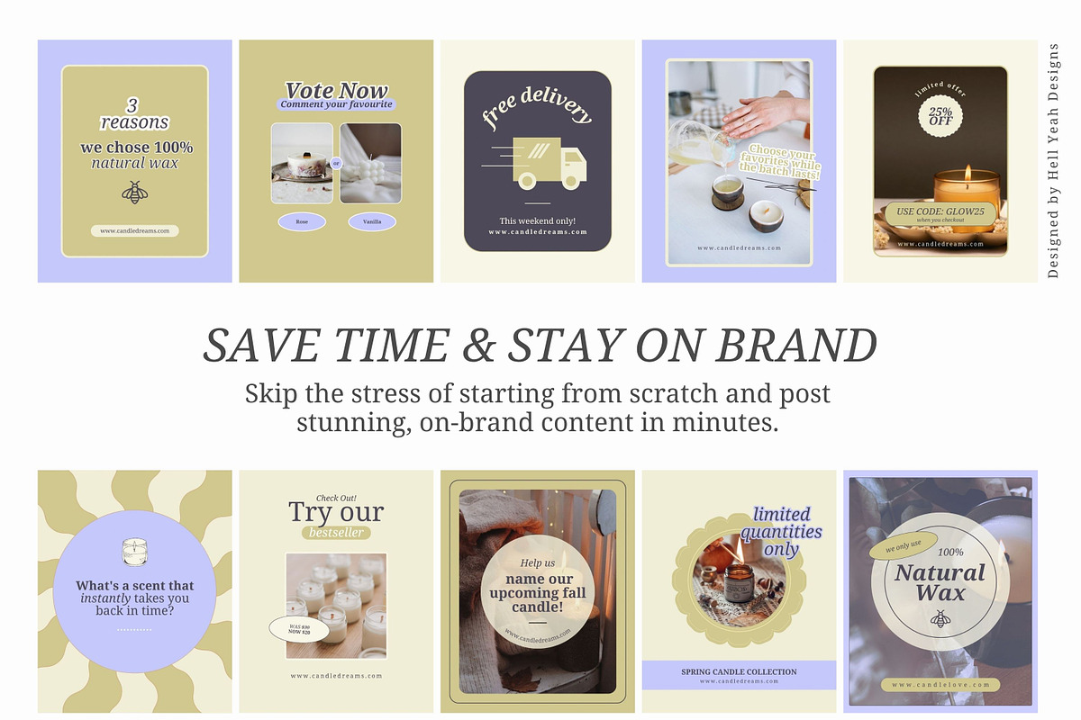 Candle Maker Instagram Post Template, a Social Media Template by Hell Yeah Designs (Photo 8 of 10)