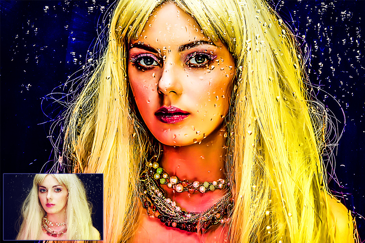 Colorful Oil Painting Photoshop Acti, an Action Add-On by designvillage (Photo 13 of 14)