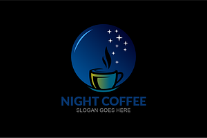 Night Coffee - Logo Template