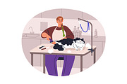 Dogs, cats in pet grooming salon set, an Animal Illustration by Good Studio (Thumbnail 6 of 11)