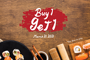 Niagato - Japanese Display Font, a Script Font by Attype (Thumbnail 4 of 8)