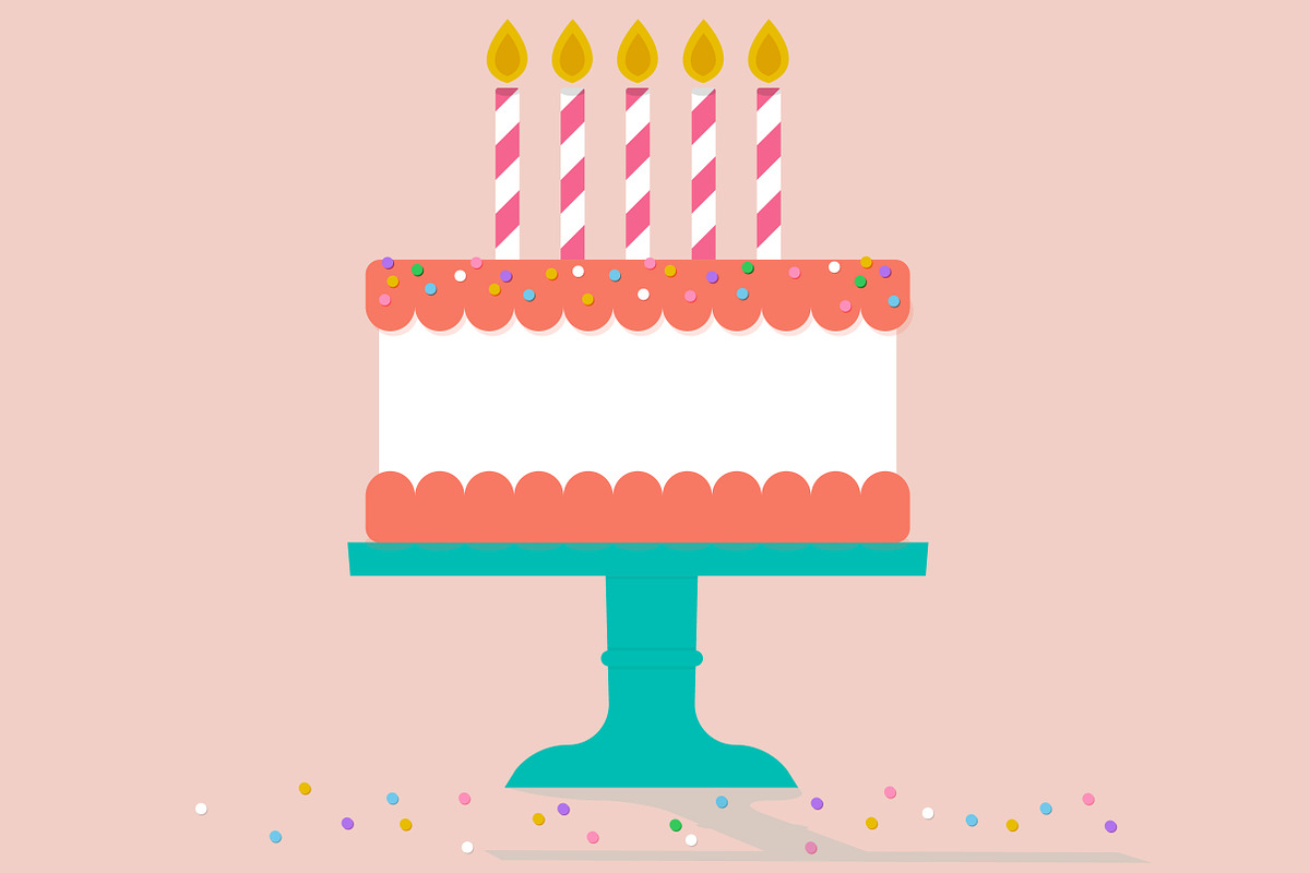 Vector Birthday Cake, an Illustration by Sarah Hearts (Photo 2 of 3)