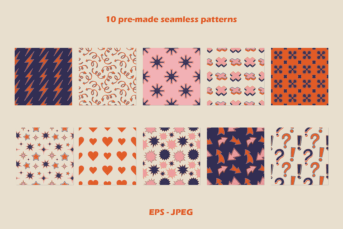 Retro Shapes Playful Clipart, an Object Graphic by ElenKoss (Photo 4 of 7)