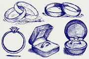 Wedding rings, an Outline Icon by LineworkStock (Thumbnail 1 of 3)