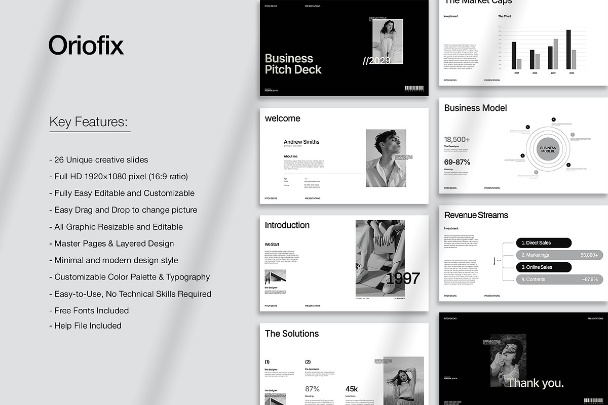 Business Pitch Deck Presentation, a Presentation Template by Oriofix (Photo 2 of 12)