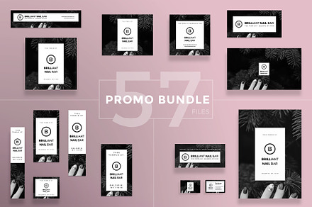 Promo Bundle | Brilliant Nail  Bar, a Poster Template by Amber Graphics