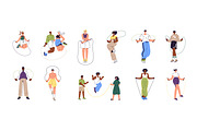 People skipping rope set, pattern, a Sport Illustration by PaperTrident (Thumbnail 1 of 8)