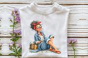 Whimsical Summer Nurse PNG Clipart, an Illustration by OK Design (Thumbnail 4 of 6)