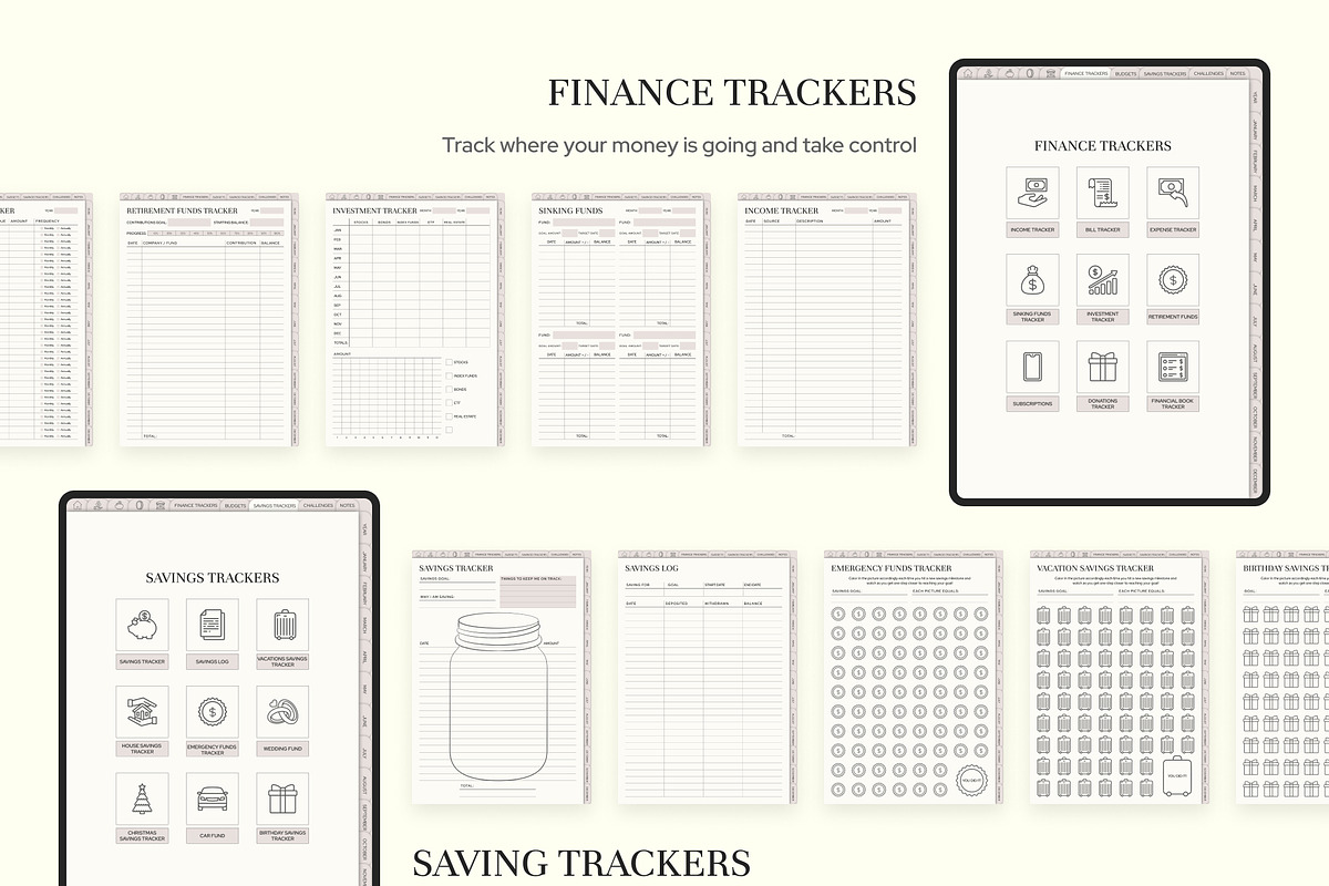 Boho Digital Budget Planner, a Templates & Theme by Digital_Mind (Photo 5 of 10)