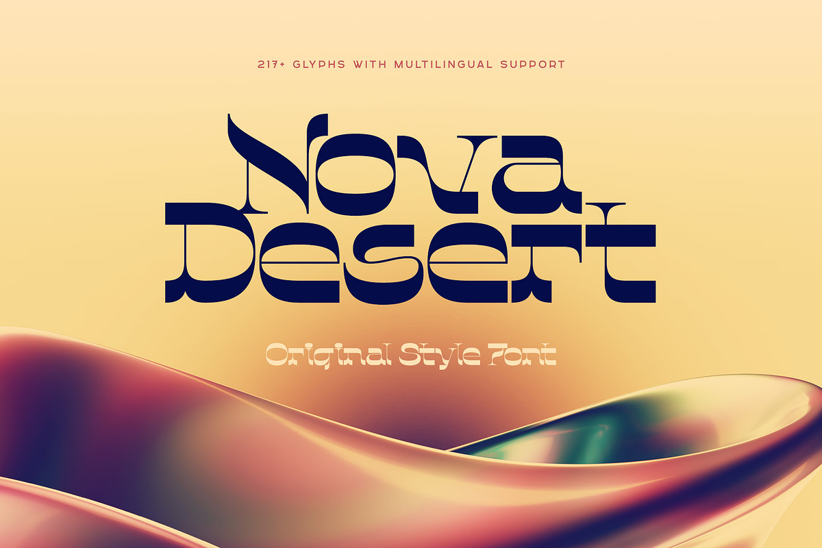 Nova Desert — Original Style font, a Slab Serif Font by Gleb Guralnyk (Photo 1 of 7)