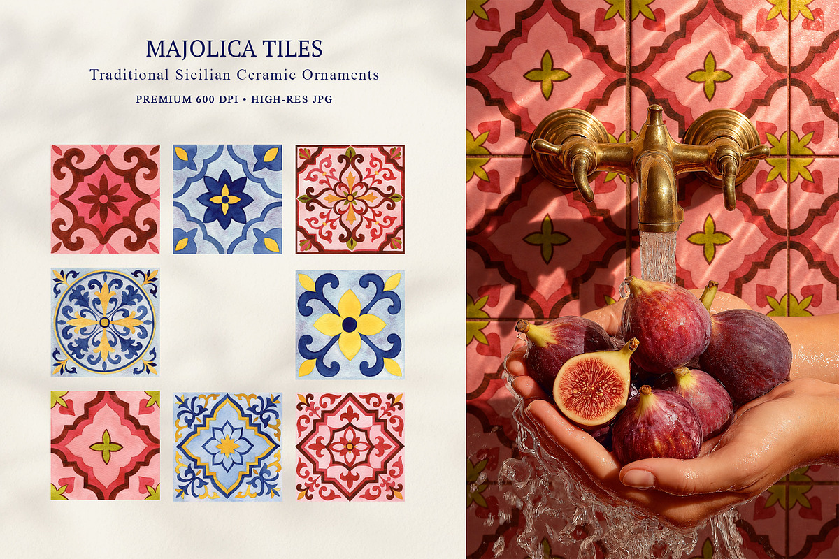 Amalfi Lemon Mediterranean Clipart, a Decorative Illustration by SunnJaneArt (Photo 3 of 17)