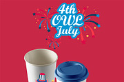 OWL July Digital Clip Art, a Seasonal Illustration by Cozy Cat Design (Thumbnail 5 of 6)